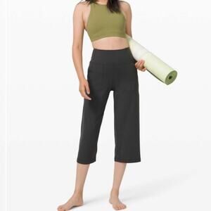Lululemon Align Wide Leg Crop 23" Graphite Grey Size 6
